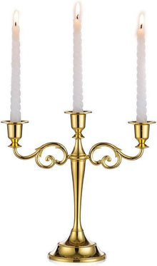 Kerzenständer Aluminium Esstisch Deko Gold 3-armig