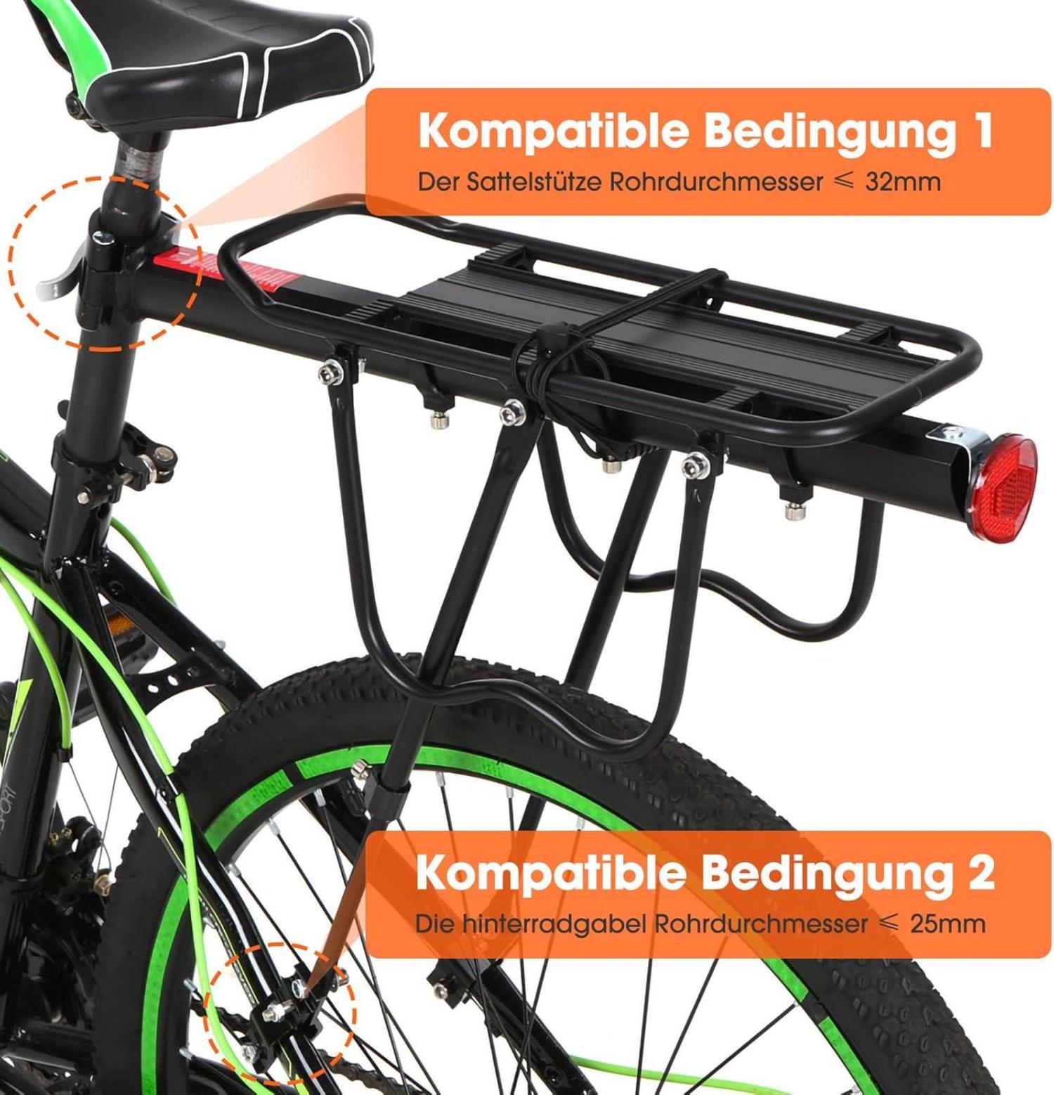 Fahrradgepäckträger Mountainbike Aluminiumlegierung 100kg 24-29 Zoll