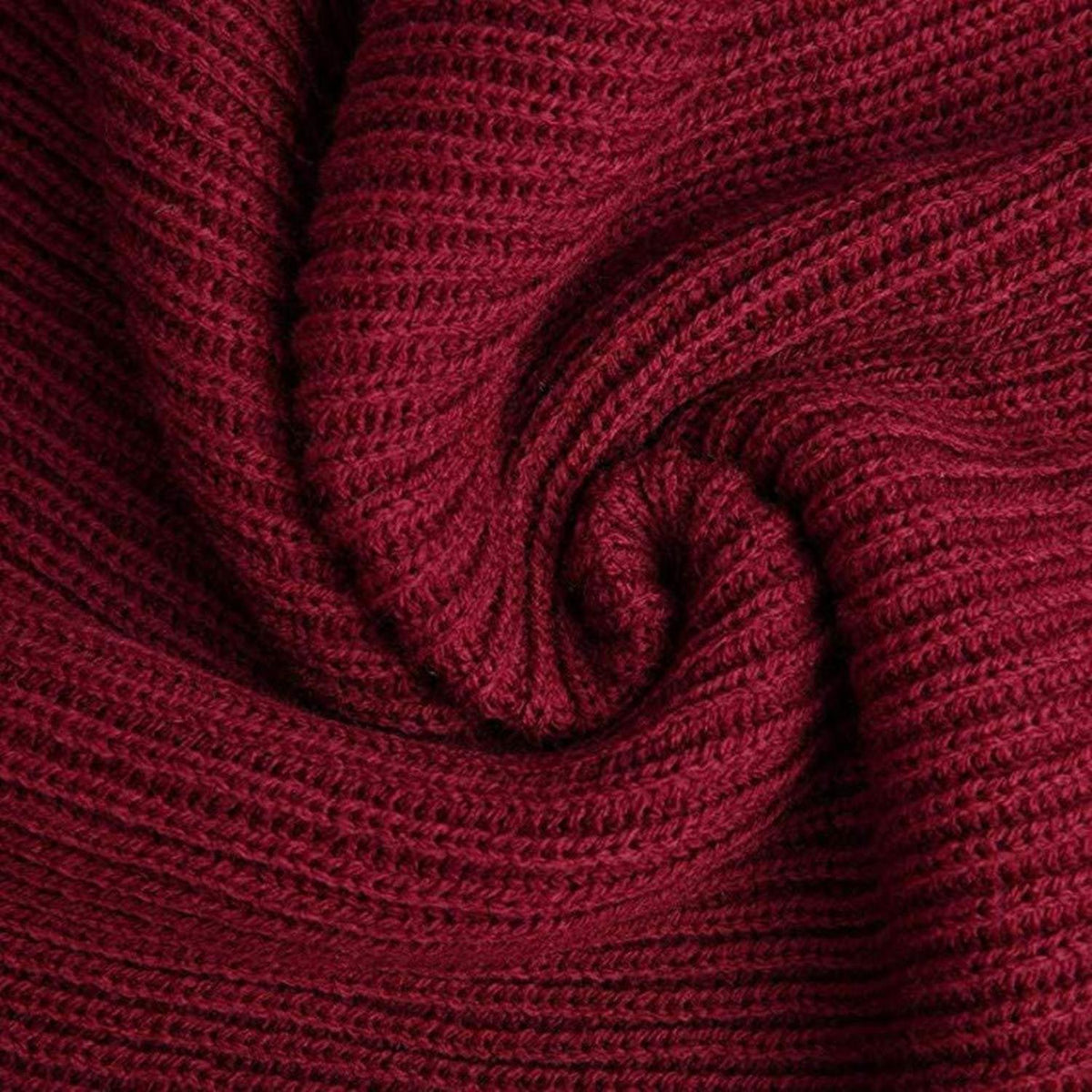Herren Strickschal warm rot Acryloptik 185x38cm