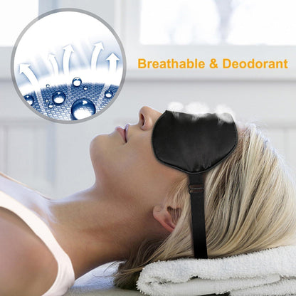 Gritin Seide Schlafmaske Lichtblockierend Hautfreundlich