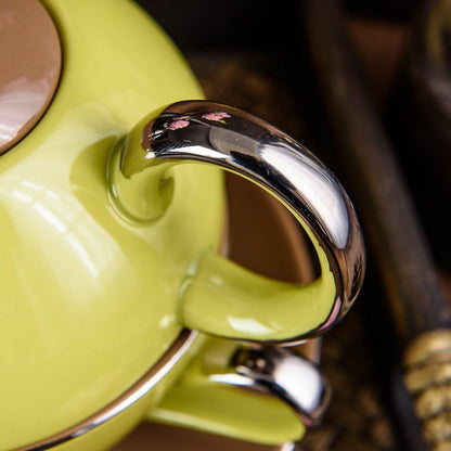 Artvigor Porzellan Tee Kaffee Set 3-teilig Kaffeekanne Kaffeetasse Untertasse