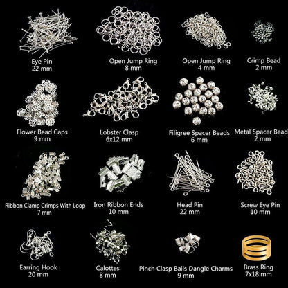 Schmuckherstellung Kit mit Zangen und Zubehör in Plastikbox