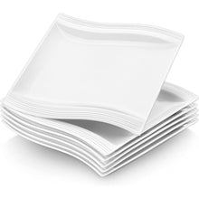 Porzellan Speiseteller Flachteller Set CremeWeiß 6-teilig