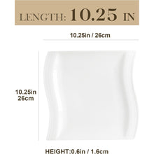 Porzellan Speiseteller Flachteller Set CremeWeiß 6-teilig