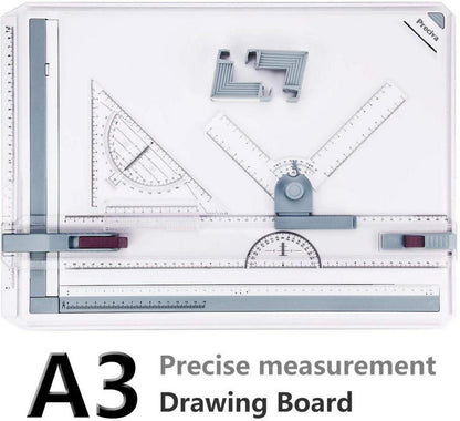 Präzise A3 Zeichenplatte mit Zubehör | Metrisches System