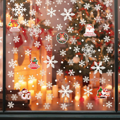 96 Schneeflocken Fensterbild Abnehmbare Aufkleber Winter