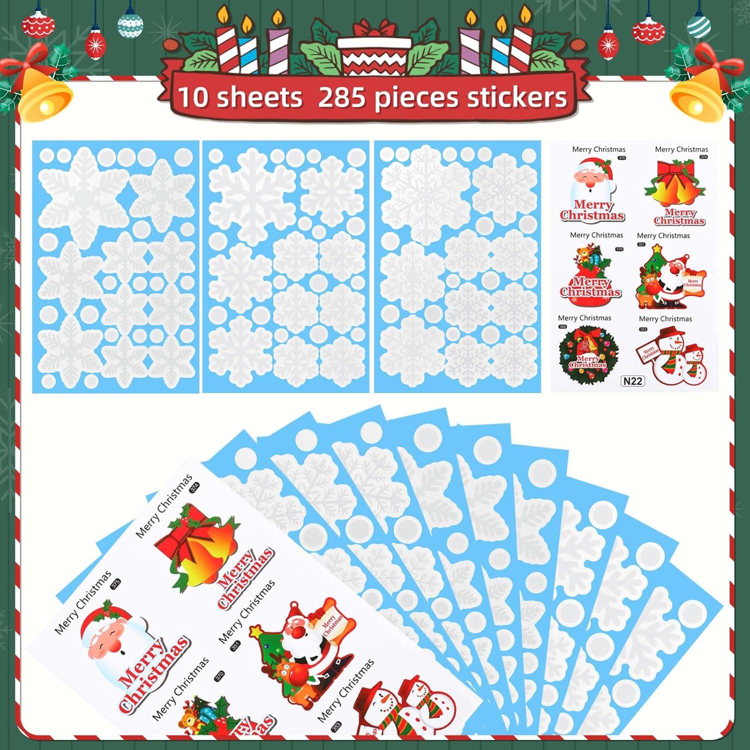 Naler Schneeflocken Fensterbild PVC Aufkleber Winter Deko 96 Stück