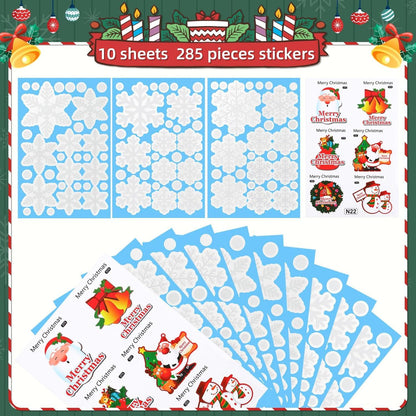 Naler Schneeflocken Fensterbild PVC Aufkleber Winter Deko 96 Stück