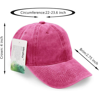 Baseballmütze Baumwolle Verstellbar – Outdoor Sonnenhut Rose Rot