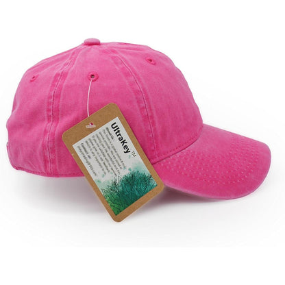 Baseballmütze Baumwolle Verstellbar – Outdoor Sonnenhut Rose Rot