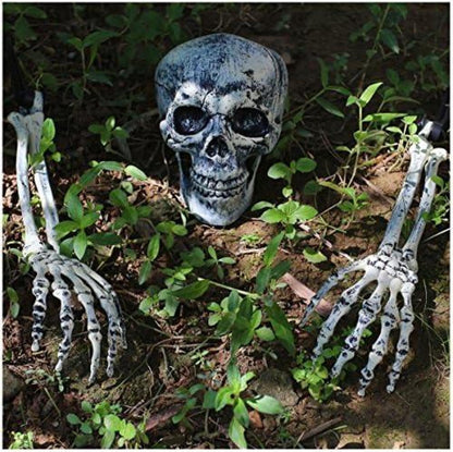 Realistisches Skelett Rasen Deko Halloween Garten Totenkopf