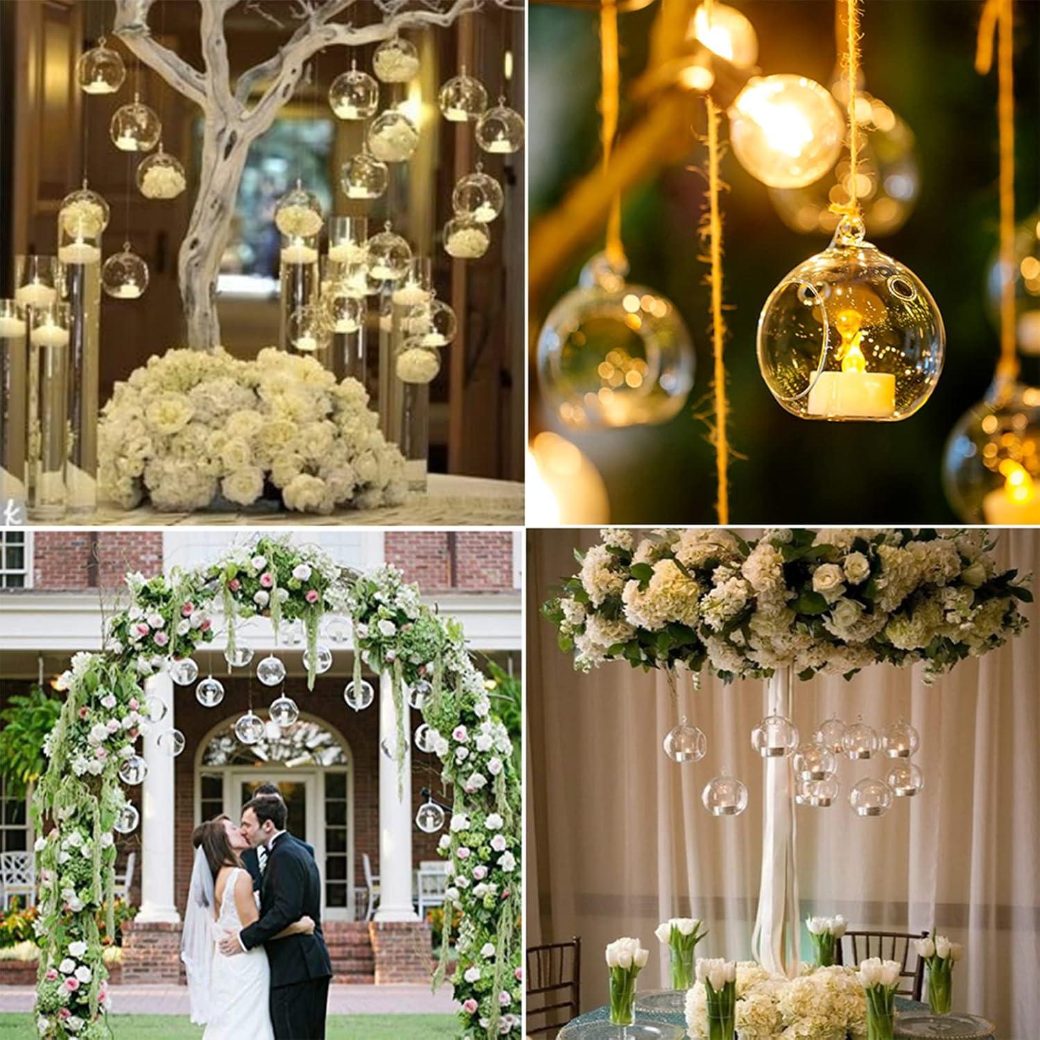 Kerzenständer Glasball Kreative Deko Hochzeit Party 8 Stück