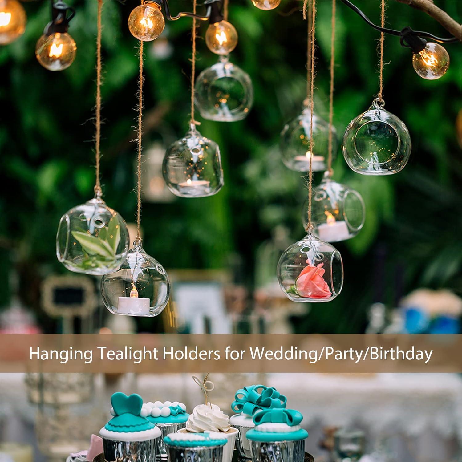 8 Stücke Transparente Glasball Kerzenständer Hochzeit Party Deko 8cm