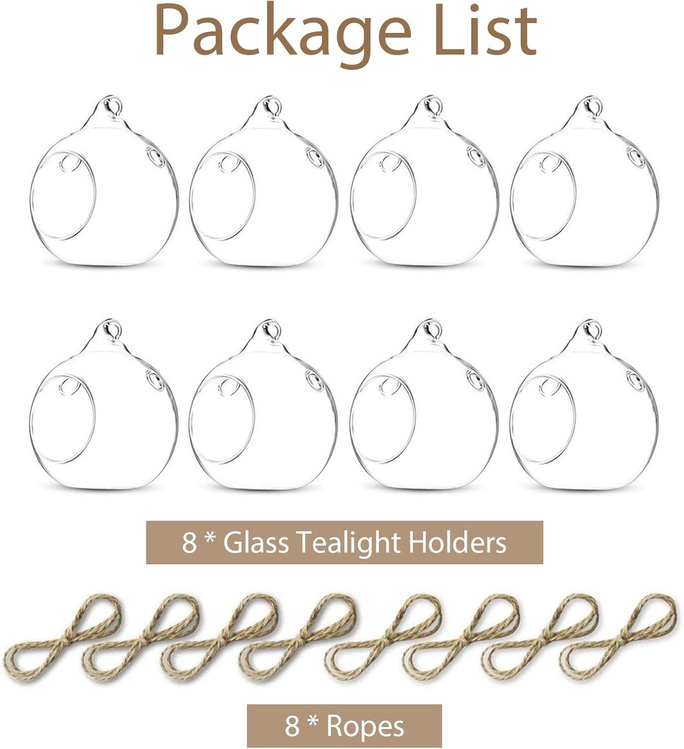 8 Stücke Transparente Glasball Kerzenständer Hochzeit Party Deko 8cm