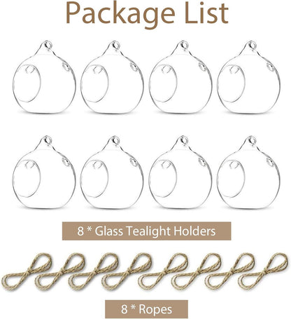 8 Stücke Transparente Glasball Kerzenständer Hochzeit Party Deko 8cm