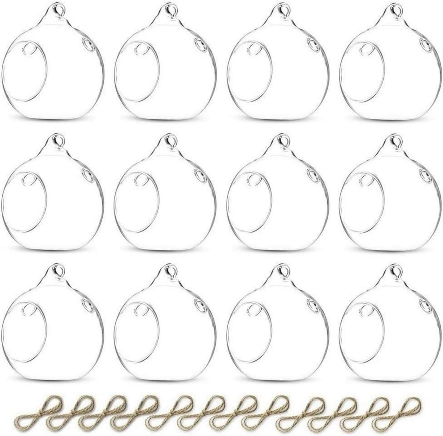 Kreative Haus Hängende Glasball Kristall Kerzenständer 8cm 12