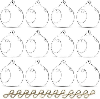 Kreative Haus Hängende Glasball Kristall Kerzenständer 8cm 12