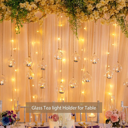 Hängende Glasball 8cm Hochzeit Kerzenständer