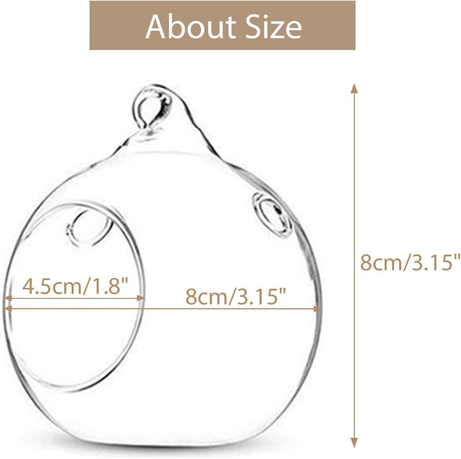 Hängender Kristall Ball Kerzenständer Hochzeit Party Deko 8cm