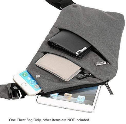 Lixada Anti-Diebstahl Schultertasche Crossbody Tasche Grau Reflective Safe
