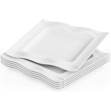 6-teiliges Porzellan Dessertteller Set Cremeweiß - Malacasa