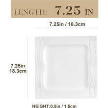 6-teiliges Porzellan Dessertteller Set Cremeweiß - Malacasa