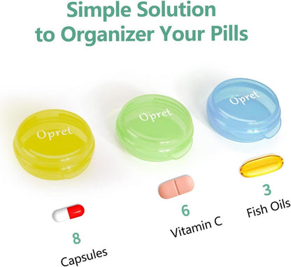 Tragbare Tablettenbox Pillendose Klein 3 Stück bunt