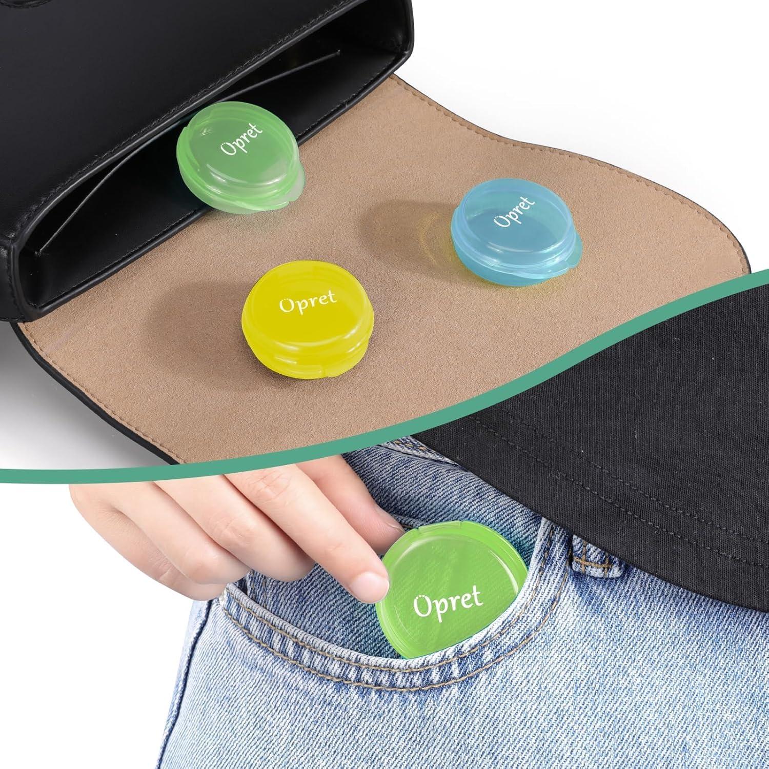 Tablettenbox Pillendose Unterwegs Tragbar 3 Stück 1,6 Zoll BPA-frei