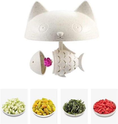 Katze Glas Tee Becher Fischform Tee Infuser 250ml