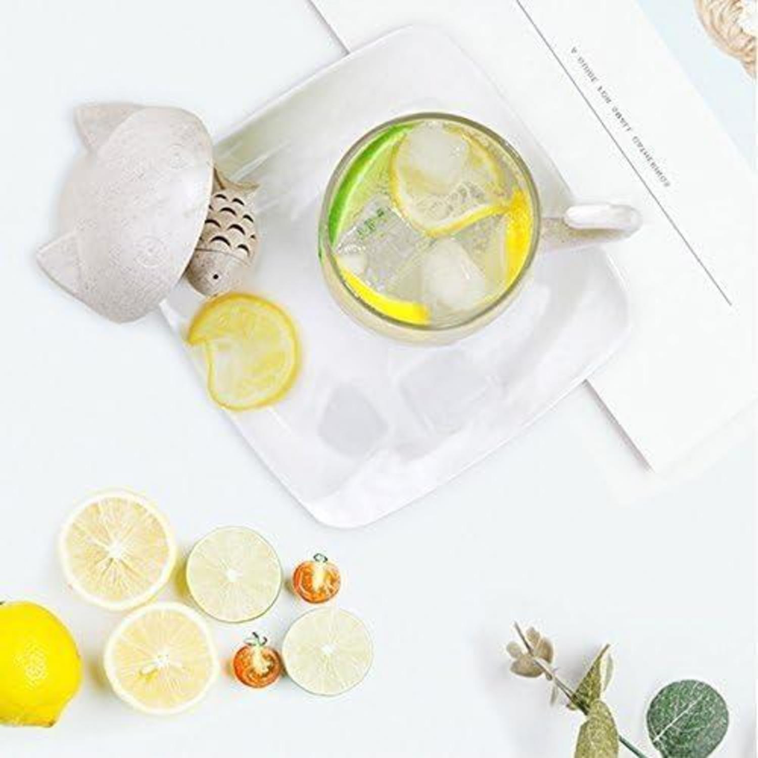 Katze Glas Tee Becher Fischform Tee Infuser 250ml