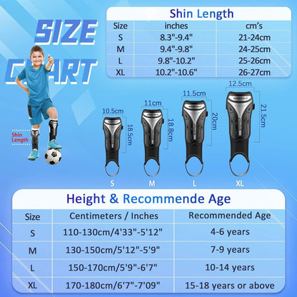 Sportout Fußball Schienbeinschoner mit Hartschale Kids, Jugend, Erwachsene