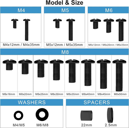 VESA TV Schrauben Set für Fernseher bis 80 Zoll 100 Teile