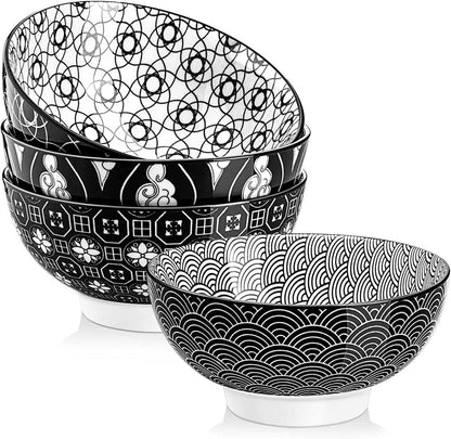4-teiliges vancasso Haruka Müslischalen Set aus Porzellan 15,2 cm