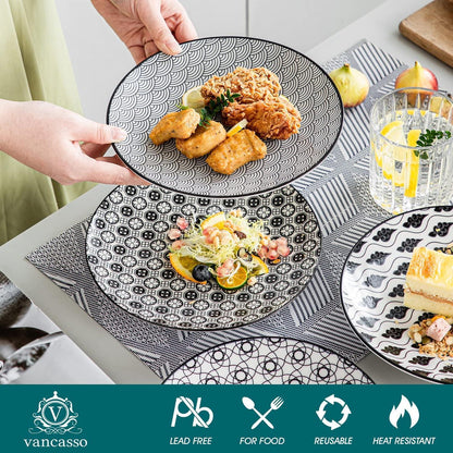 Vancasso Haruka 4-tlg. Porzellan Dessertteller Set Ø 21,5cm