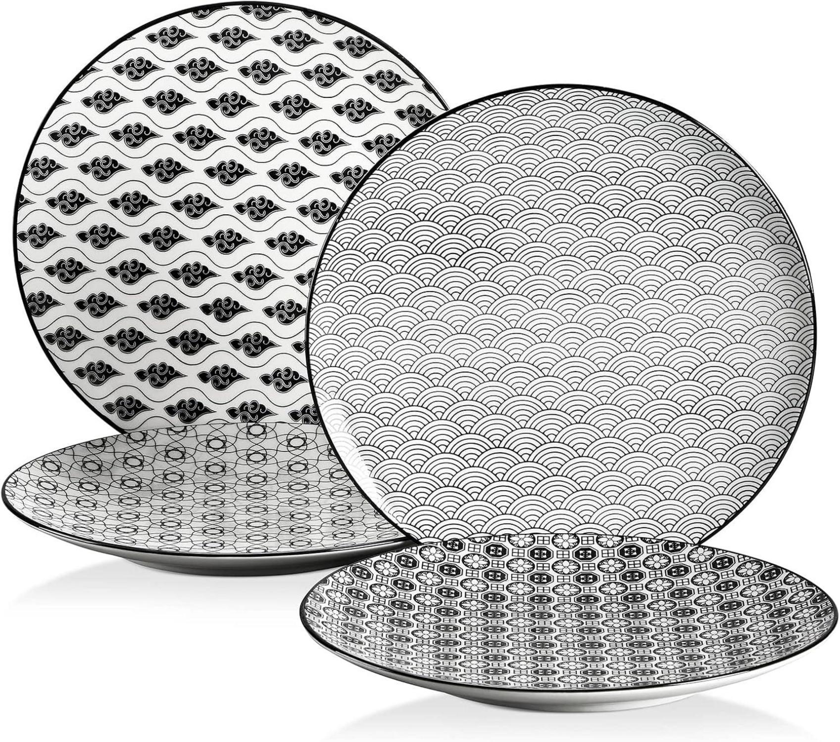 4-tlg. Set Dessertteller Porzellan Ø 21,5 cm Kuchenteller