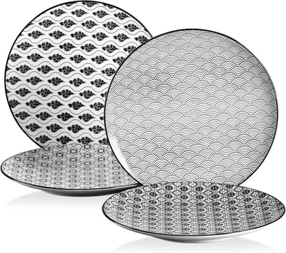 4-tlg. Set Dessertteller Porzellan Ø 21,5 cm Kuchenteller