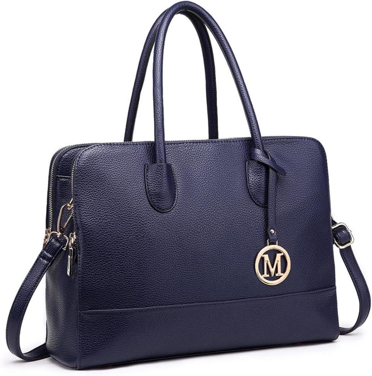Aktentasche Handtasche Laptoptasche Damen Retro Marine