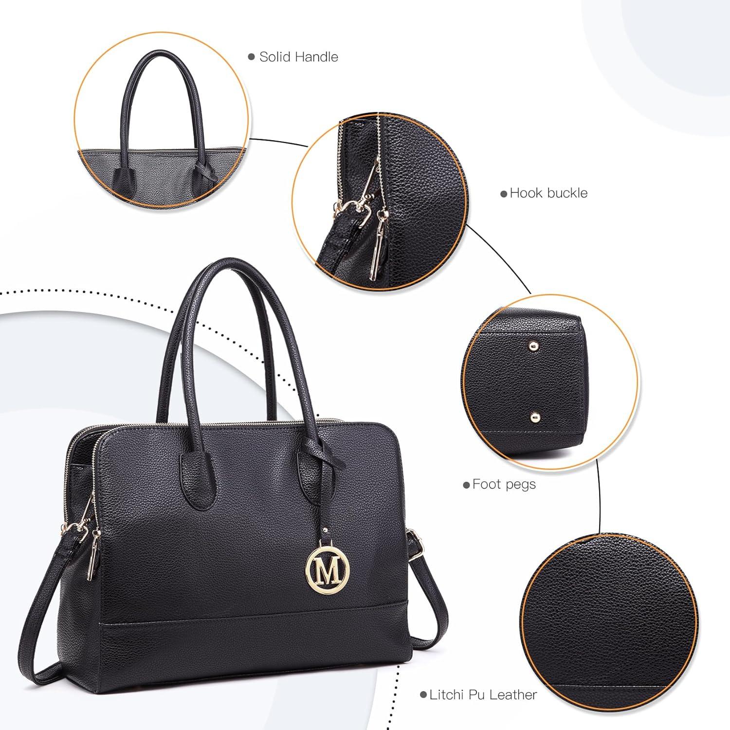 Miss Lulu Laptoptasche 13 Zoll PU Leder Aktentasche Damen Elegant