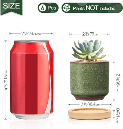 T4U 6.3cm Keramik Sukkulententöpfe Kaktus Pflanzentöpfe Mini