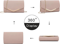 Elegante Damen Clutch Abendtasche Kettentasche Hochzeit Umhängetasche