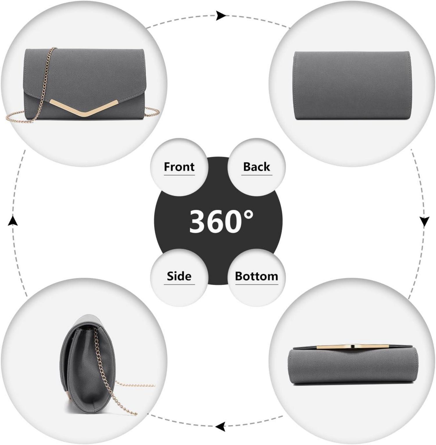 Miss Lulu Clutch Damen Abendtasche Elegante Handtasche