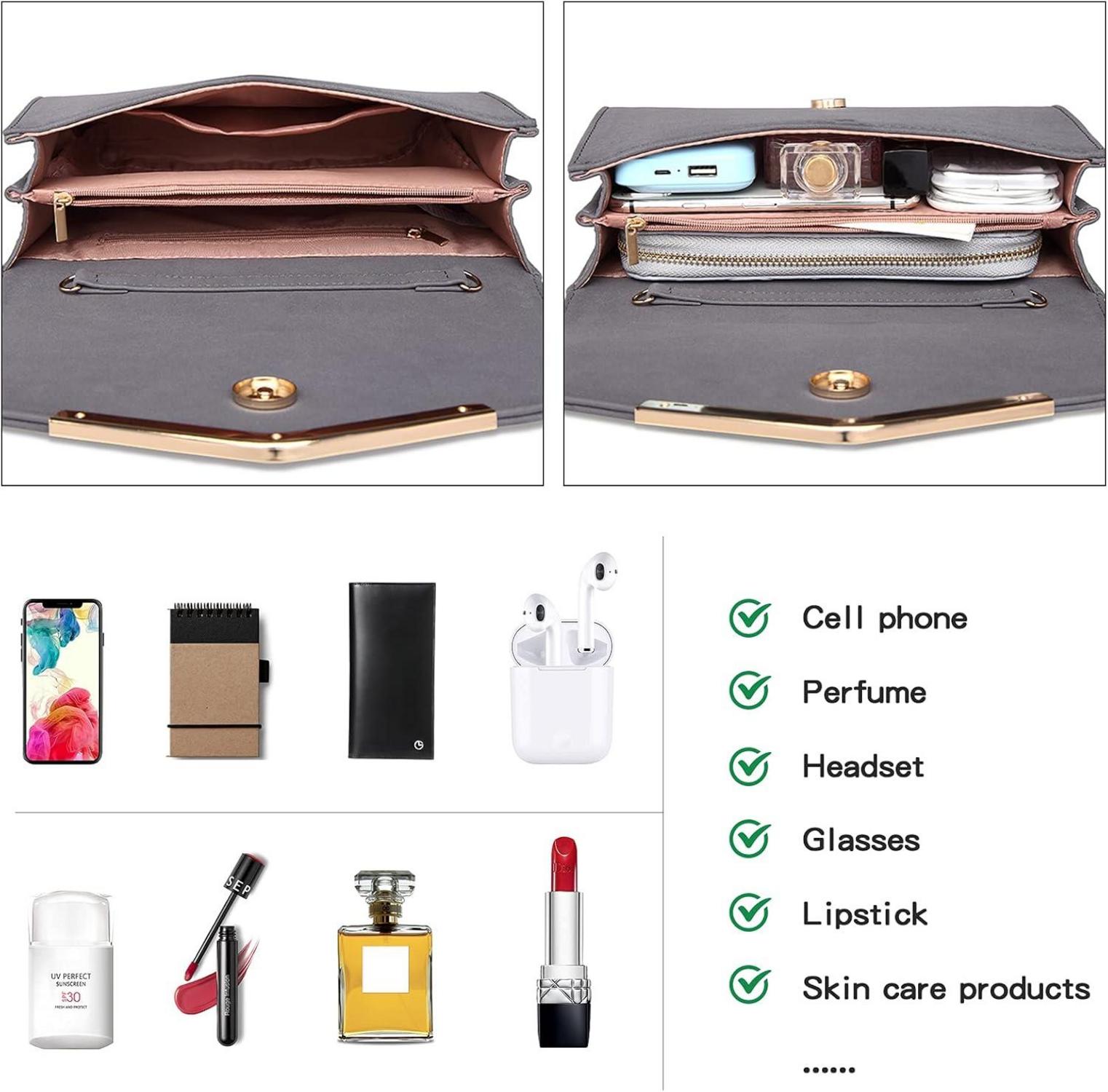 Elegante Damen Abendtasche mit Kettentasche und Magnetverschluss