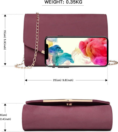 Damen Clutch Abendtasche Kettentasche Hochzeit Umhängetasche