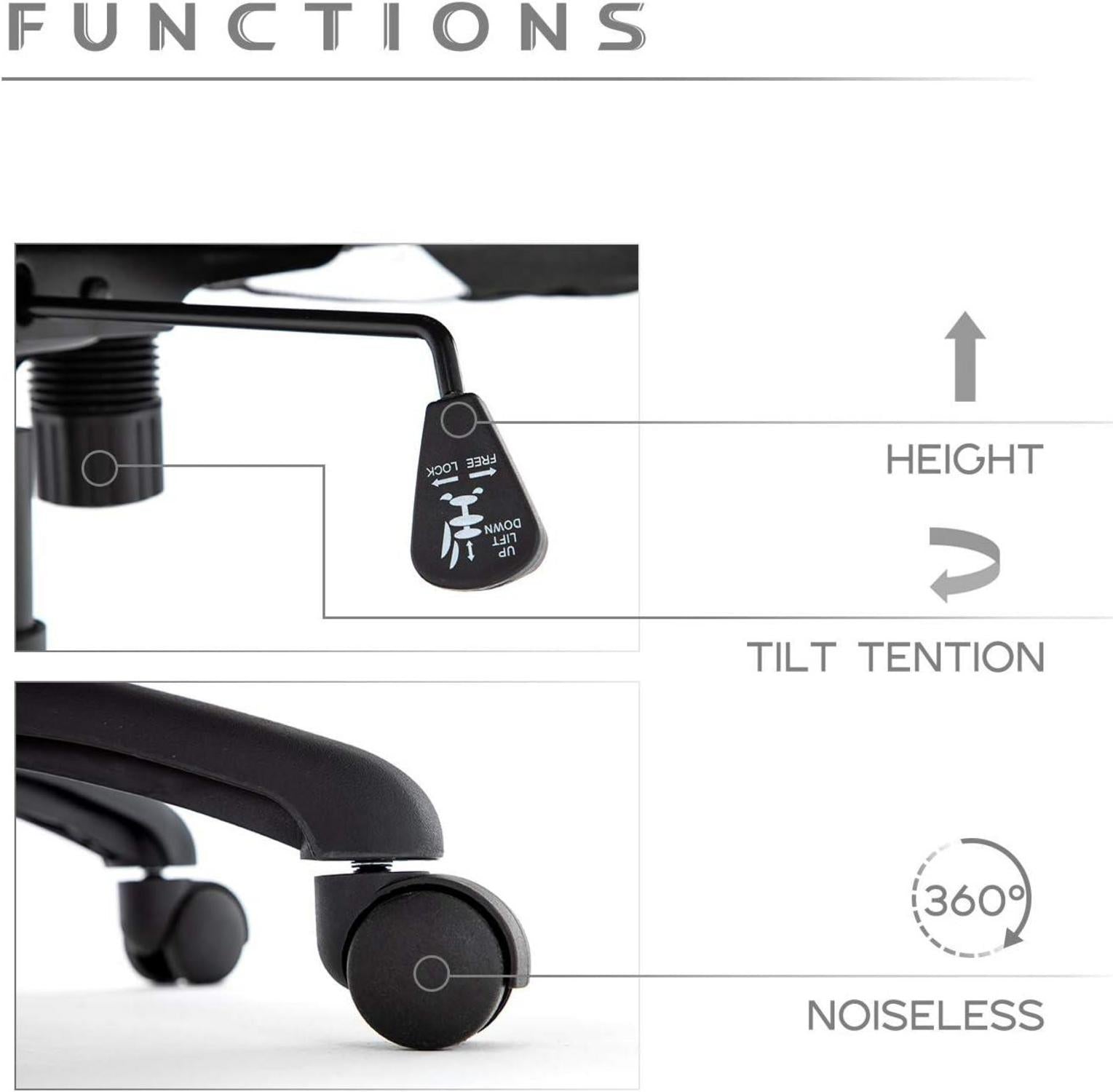 Gaming Stuhl Ergonomisch Rennstuhl Bürostuhl Grau