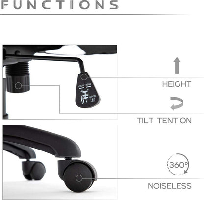 Gaming Stuhl Ergonomisch Rennstuhl Bürostuhl Grau