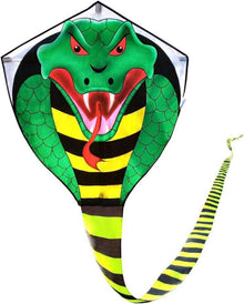 Groß Kobra Drachen Set mit Schnur und Spule - Einleiner Drachen