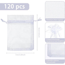 Organzasäckchen Weiß 120 Stk. Schmuckbeutel Geschenktüten