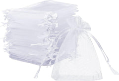 Organza Säckchen Weiß Schmucksäckchen 7x9 cm 120 Stück