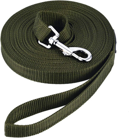 Schleppleine Nylon Hundeleine Robust Wetterfest 15m Green