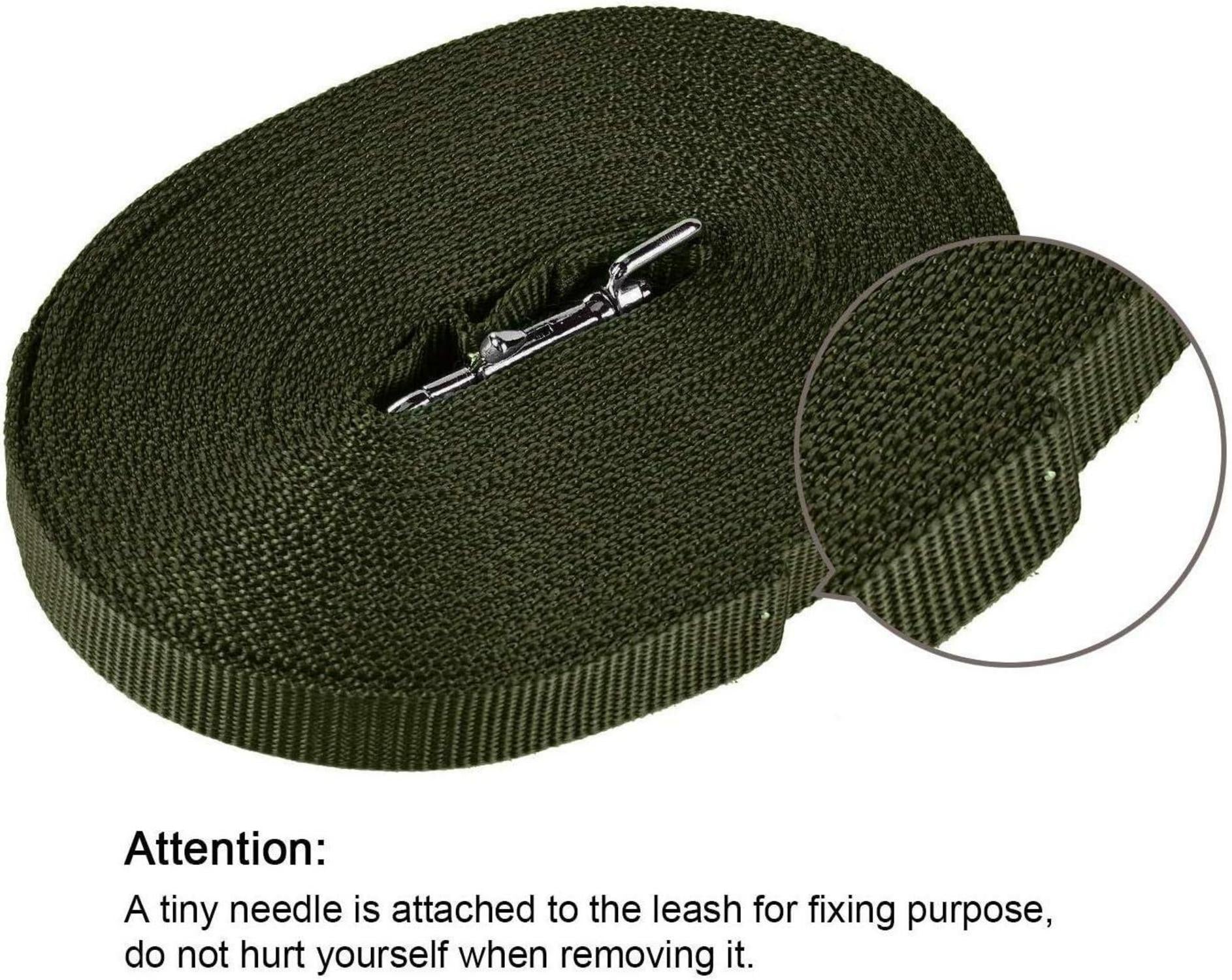 Schleppleine Nylon Hundeleine 15m Robust & Wetterfest Green